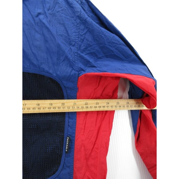 VINTAGE Columbia Jacket Medium Windbreaker Colorblock 90s Packable * - Picture 8 of 15